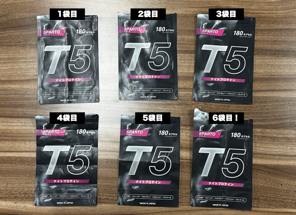 スパルトT5を6袋飲んで増大したのか？